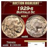 1929-s Buffalo Nickel 5c ms66 SEGS
