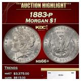 1883-p Morgan Dollar $1 ms66+ SEGS