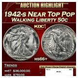 1942-s Walking Liberty Half Dollar Near Top Pop 50