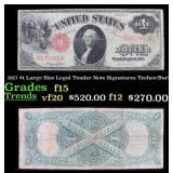 1917 $1 Large Size Legal Tender Note Grades f+ Sig