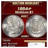 1884-p Morgan Dollar $1 ms66+ SEGS