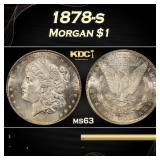 1878-s Morgan Dollar $1 Grades ms63