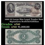 1880 Scofield/Gilfillan $2 Large Size Legal Tender