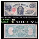 $1 Large Size Legal Tender Note Grades f+