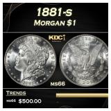 1881-s Morgan Dollar $1 Grades ms66