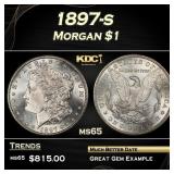 1897-s Morgan Dollar $1 Grades ms65