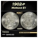 1902-p Morgan Dollar $1 Grades ms64