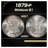 1879-p Morgan Dollar $1 Grades ms62+