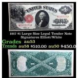 1917 Elliott/White $1 Large Size Legal Tender Note