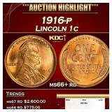 1916-p Lincoln Cent 1c ms66+ rd SEGS