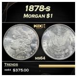 1878-s Morgan Dollar $1 Grades ms64