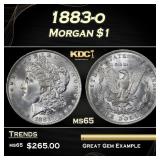 1883-o Morgan Dollar $1 Grades ms65