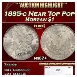 1885-o Morgan Dollar Near Top Pop $1 ms67+ SEGS
