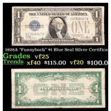 1928A $1 Blue Seal Silver Certificate "Funnyback"