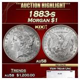 1883-s Morgan Dollar $1 au58 SEGS