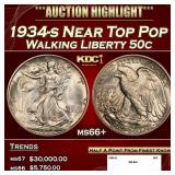 1934-s Walking Liberty Half Dollar Near Top Pop 50