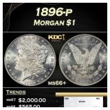 1896-p Morgan Dollar $1 ms66+ SEGS