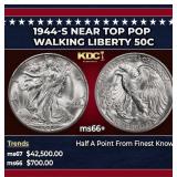 1944-s Walking Liberty Half Dollar Near Top Pop 50