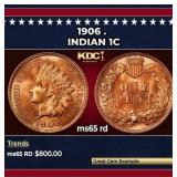 1906 Indian Cent . 1c Grades ms65 rd
