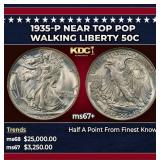 1935-p Walking Liberty Half Dollar Near Top Pop 50