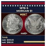 1878-s Morgan Dollar $1 Grades ms63+