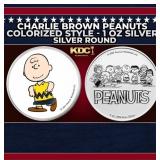 Charlie Brown Peanuts Colorized Style - 1 oz Silve