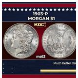 1903-p Morgan Dollar $1 Grades ms63