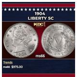 1904 Liberty Nickel 5c ms66 SEGS