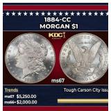 1884-cc Morgan Dollar $1 ms67 SEGS