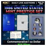 1986 United States Mint Prestige Proof Set 7 Coins