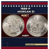 1888-p Morgan Dollar $1 Grades ms64+