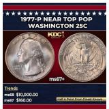 1977-p Washington Quarter Near Top Pop 25c ms67+ S