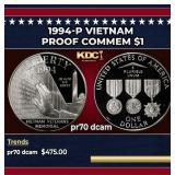 1994-P Vietnam Proof Modern Commem Dollar $1 pr70