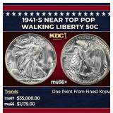 1941-s Walking Liberty Half Dollar Near Top Pop 50