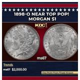 1898-o Morgan Dollar Near Top Pop! $1 ms67 SEGS