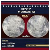1879-p Morgan Dollar $1 Grades ms64+