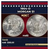 1904-o Morgan Dollar $1 Grades ms65