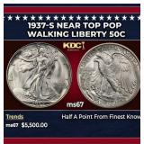 1937-s Walking Liberty Half Dollar Near Top Pop 50