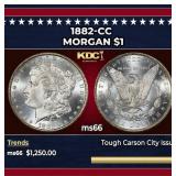 1882-cc Morgan Dollar $1 ms66 SEGS