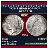 1922-s Peace Dollar Near Top Pop $1 ms66 SEGS