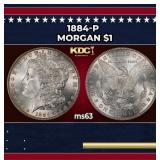 1884-p Morgan Dollar $1 Grades ms63