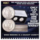1921 Morgan Dollar Normal & Wide Edge Reeding Set