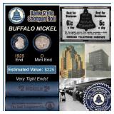 Buffalo Nickel Shotgun Roll in Old Bank Style 'Bel