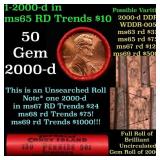 BU Shotgun Lincoln 1c roll, 2000-d 50 pcs Bank Wra