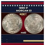 1890-p Morgan Dollar $1 Grades ms63