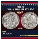 1935-s Walking Liberty Half Dollar 50c Grades au58