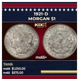 1921-d Morgan Dollar $1 Grades ms65+