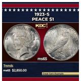 1923-s Peace Dollar $1 ms65 SEGS