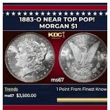 1883-o Morgan Dollar Near Top Pop! $1 ms67 SEGS