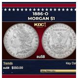 1886-o Morgan Dollar $1 Grades au58